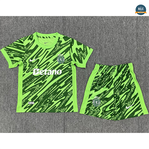 Maillot Foot Sporting CP Enfant Gardien De But Vert 2025/26