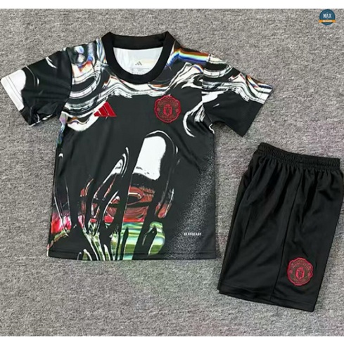 Max Maillot foot Manchester United Enfant maillot noir 2025/26