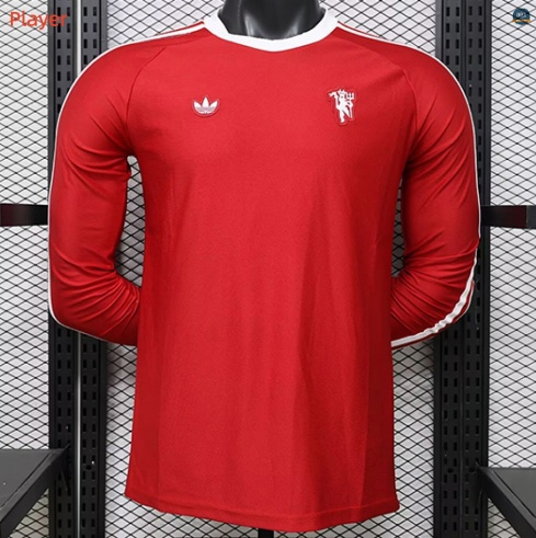 Max Maillots Foot Player Version 2026/27 Manchester United Manche Longue Rouge