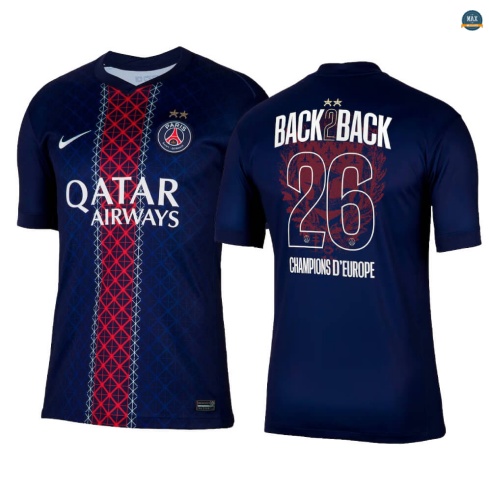 Max Maillot PSG Domicile 2 étoiles Champions D’Europe 2025/26 Grossiste