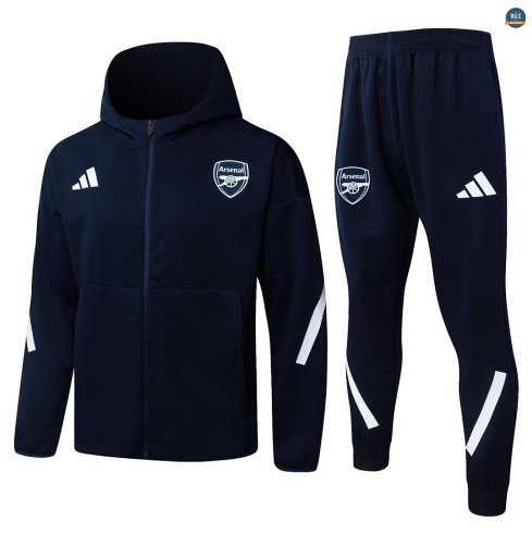 Maxmaillot:Veste Survetement foot à capuche Arsenal 2026/27 Bleu Marine