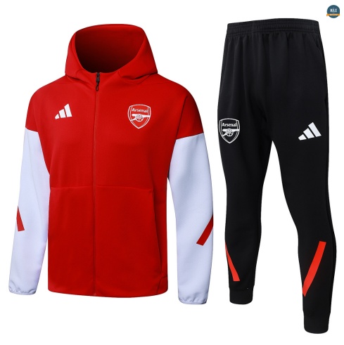 Maxmaillot:Veste Survetement foot à capuche Arsenal 2026/27 Rouge