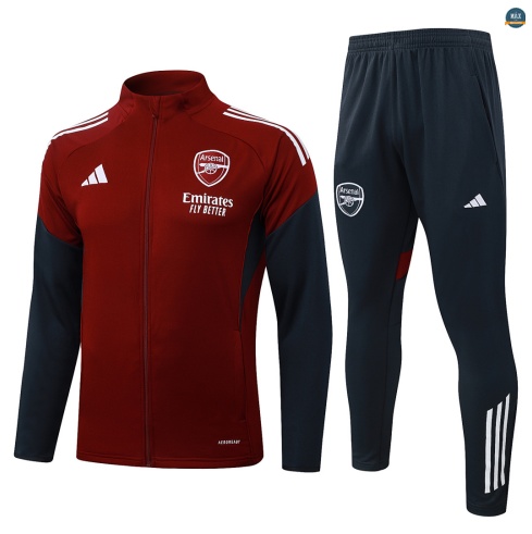 Maxmaillot:Veste Survetement foot Arsenal 2026/27 Rouge/Blanc