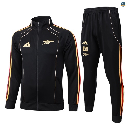 Maxmaillot:Veste Survetement foot Arsenal 2026/27 Noir