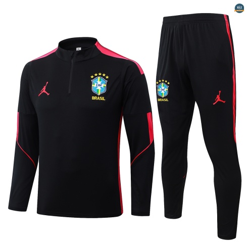 Maxmaillot:Survetement foot Brésil 2026/27 Noir/Rouge
