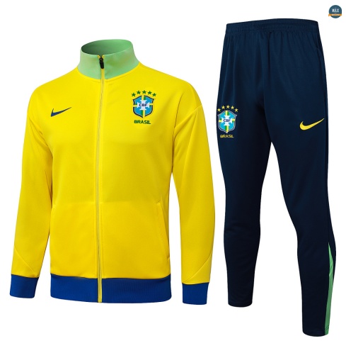 Maxmaillot:Veste Survetement foot Brésil 2026/27 Jaune