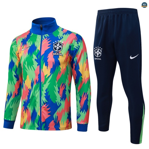 Maxmaillot:Veste Survetement foot Brésil 2026/27 Bleu