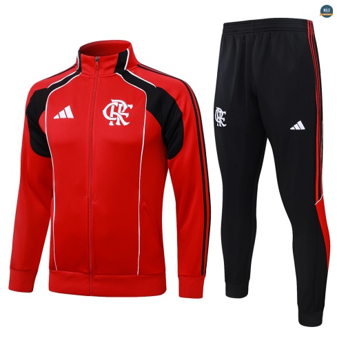 Maxmaillot:Veste Survetement foot Flamengo 2026/27 Rouge/Noir