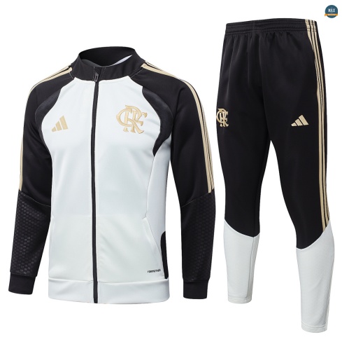 Maxmaillot:Veste Survetement foot Flamengo 2026/27 blanc cassé