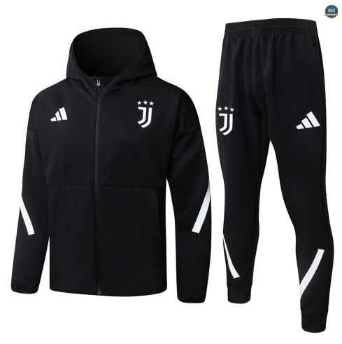 Maxmaillot:Veste Survetement foot à capuche Juventus 2026/27 Noir