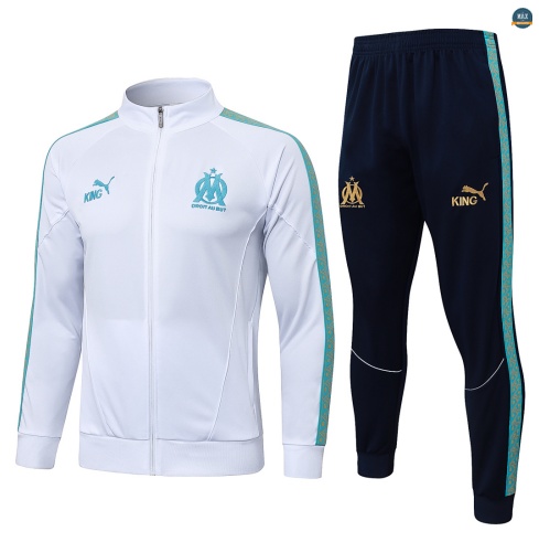 Maxmaillot:Veste Survetement foot Marseille 2026/27 Blanc