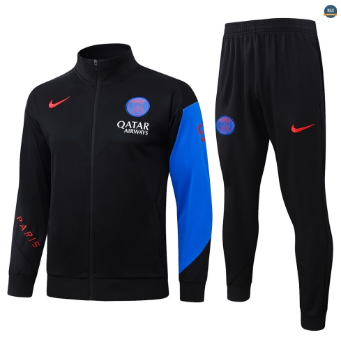 Maxmaillot:Veste Survetement foot PSG 2026/27 Noir/Bleu