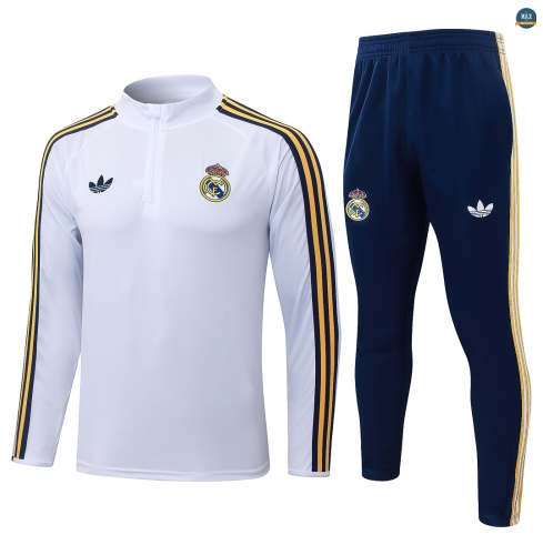Maxmaillot:Survetement foot Real Madrid 2026/27 Blanc/Jaune