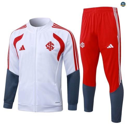 Maxmaillot:Veste Survetement foot SC Internacional 2026/27 Blanc/Rouge