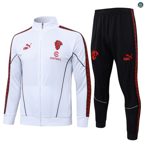 Maxmaillot:Veste Survetement Enfant foot AC Milan 2026/27 Blanc