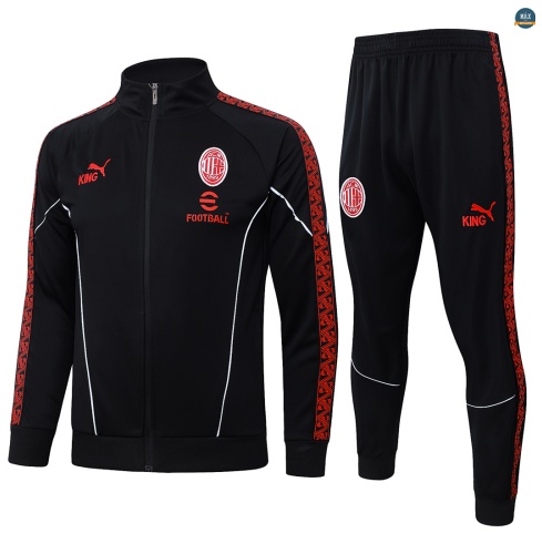Maxmaillot:Veste Survetement Enfant foot AC Milan 2026/27 Noir