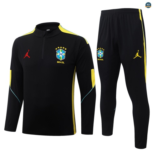 Maxmaillot:Survetement Enfant foot Brésil 2026/27 Noir/Jaune