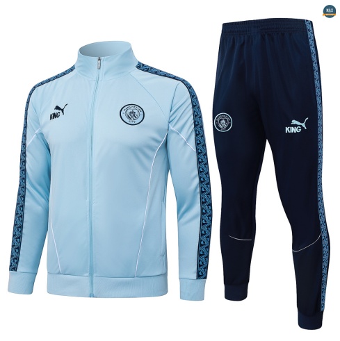 Maxmaillot:Veste Survetement Enfant foot Manchester City 2026/27 Bleu