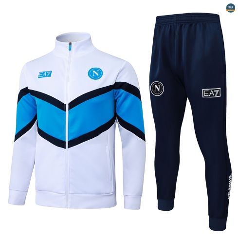Maxmaillot:Veste Survetement Enfant foot Naples 2026/27 Blanc