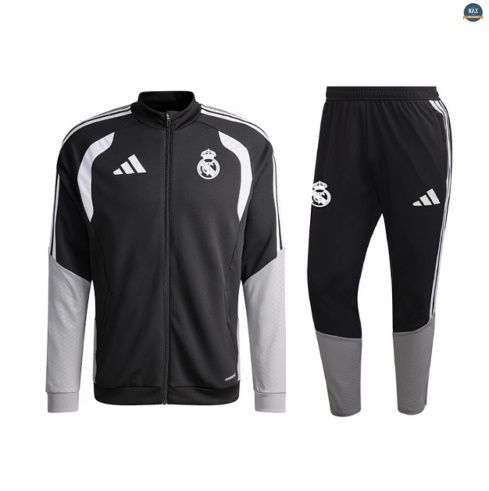 Maxmaillot:Veste Survetement Enfant foot Real Madrid 2026/27 Noir