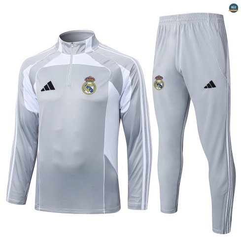 Maxmaillot:Survetement Enfant foot Real Madrid 2026/27 Gris/Blanc