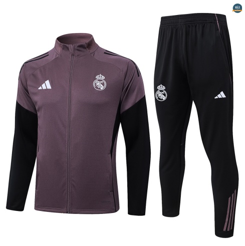 Maxmaillot:Veste Survetement Enfant foot Real Madrid 2026/27 Gris/Violet