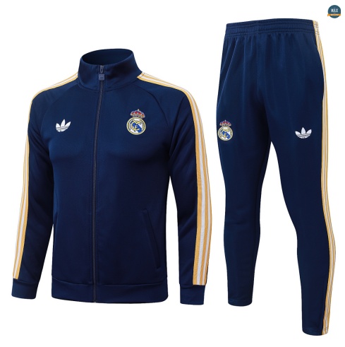 Maxmaillot:Veste Survetement Enfant foot Real Madrid 2026/27 Bleu Marine