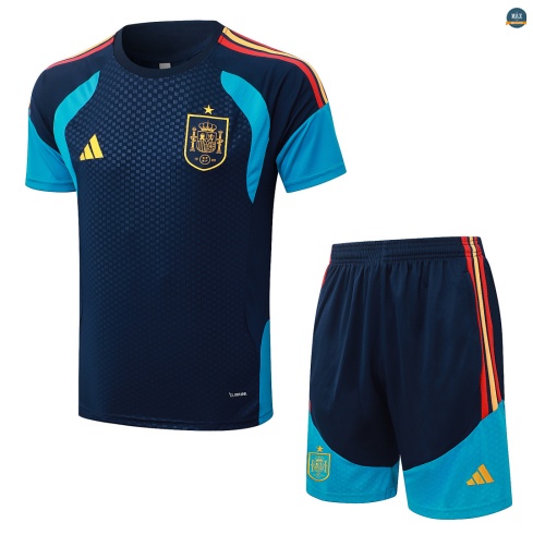 Maxmaillot:Max Maillots Training Foot Espagne + Shorts 2026/27 Bleu Marine