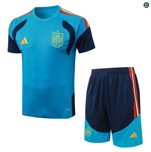 Maxmaillot:Max Maillot Training Foot Espagne + Shorts 2026/27 Bleu