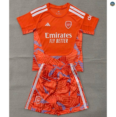 Maxmaillot:Max Maillot de foot Arsenal Enfant Gardien De But Orange 2026/27