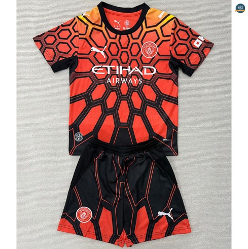 Maxmaillot:Max Maillot de foot Manchester City Enfant Gardien De But Orange 2026/27