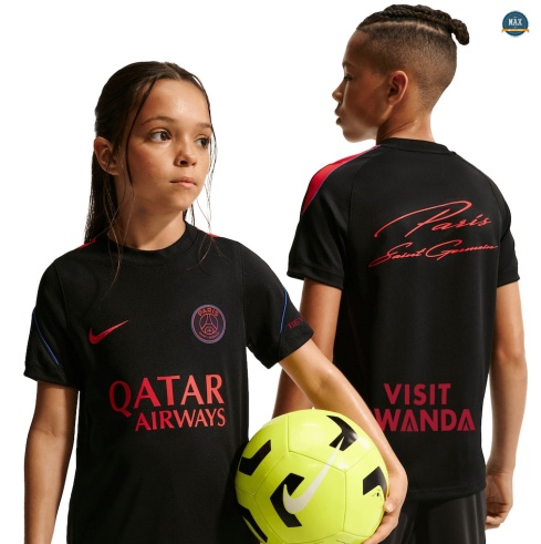 Max Maillot PSG Enfant Pre-Match Noir 2026/27 Grossiste