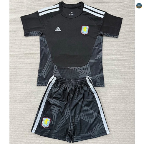 Max Maillot foot Aston Villa Enfant Gardien De But Noir 2026/27