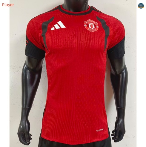 Max Maillot foot Player Version 2026/27 Manchester United Training Rouge