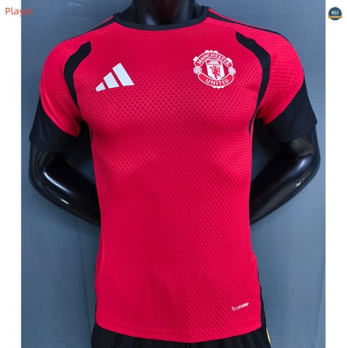 Max Maillot foot Player Version 2026/27 Manchester United Training Rouge
