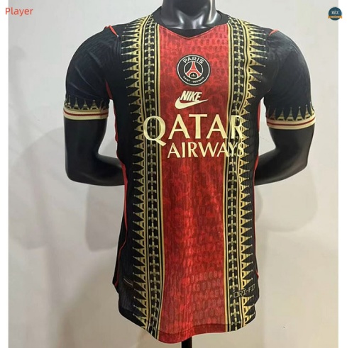Max Maillot foot Player Version 2026/27 PSG spécial Noir/ Rouge
