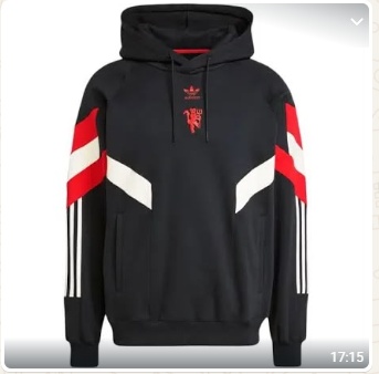 Maxmaillot:Sweatshirt à capuche Manchester United Noir