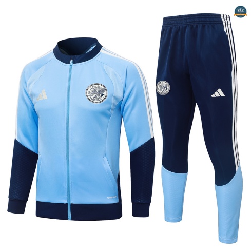 Maxmaillot: Achetez Veste Survetement Enfant Foot Ajax 2026/27 Bleu Clair