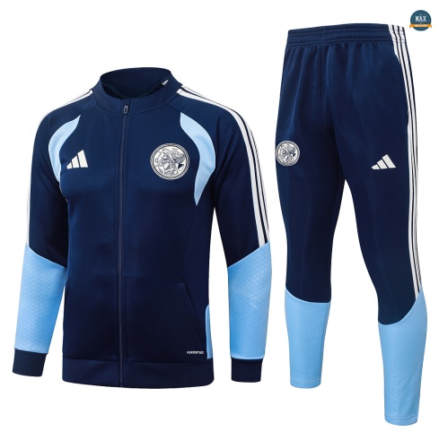 Maxmaillot: Vente Veste Survetement Enfant Foot Ajax 2026/27 Bleu Marine