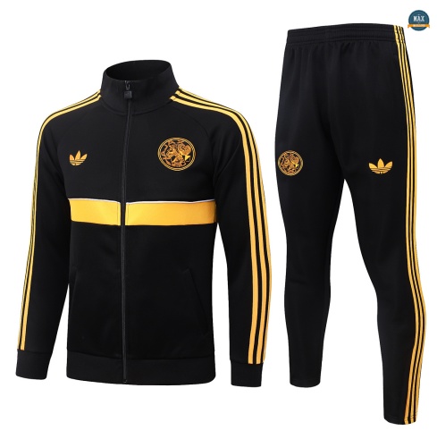 Maxmaillot: Créer Veste Survetement Enfant Foot Ajax 2026/27 Noir