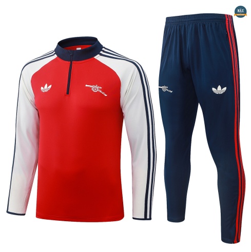 Maxmaillot: Créer Survetement Enfant Foot Arsenal 2026/27 Rouge/blanc cassé