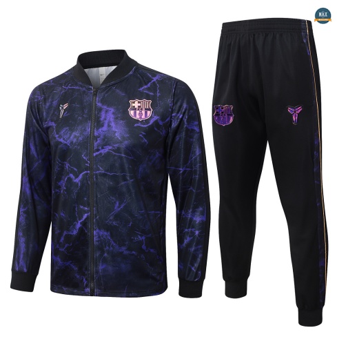 Maxmaillot: Nouveaux Veste Survetement Enfant Foot Barcelone 2026/27 Noir Violet