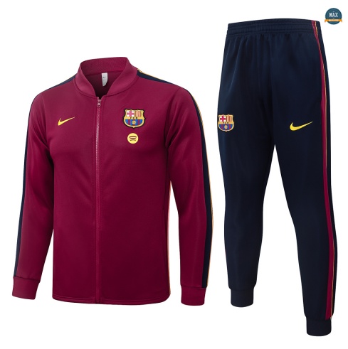 Maxmaillot: Achetez Veste Survetement Enfant Foot Barcelone 2026/27 Jujube Rouge