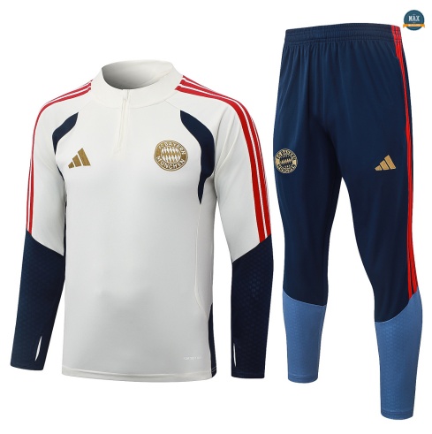 Maxmaillot: Vente Survetement Enfant Foot Bayern Munich 2026/27 blanc cassé