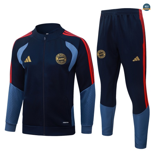 Maxmaillot: Créer Veste Survetement Enfant Foot Bayern Munich 2026/27 Bleu Marine