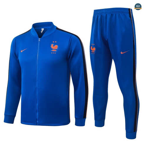 Maxmaillot: Flocage Veste Survetement Enfant Foot France 2026/27 Blanc