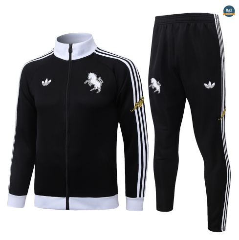 Maxmaillot: Vente Veste Survetement Enfant Foot Juventus 2026/27 Noir/Gris