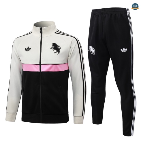 Maxmaillot: Flocage Veste Survetement Enfant Foot Juventus 2026/27 Noir/Blanc