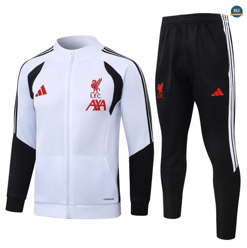 Maxmaillot: Créer Veste Survetement Enfant Foot Liverpool 2026/27 Blanc