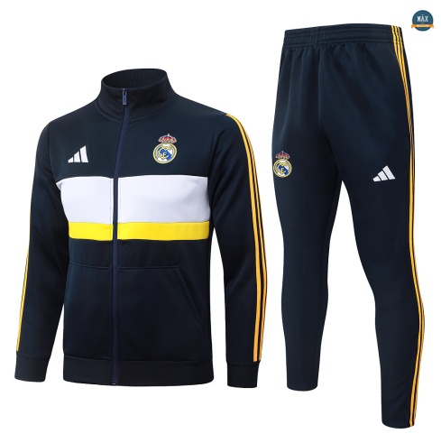 Maxmaillot: Créer Veste Survetement Enfant Foot Real Madrid 2026/27 Vert/Jaune/Blanc